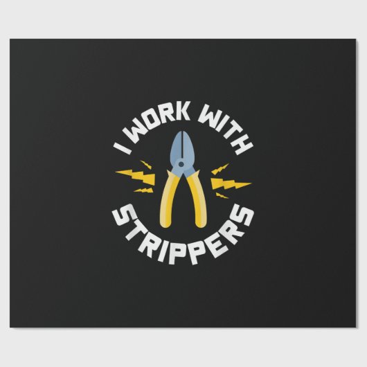 Mens I Work With Electrician Union ラッピングペーパー (フラット)