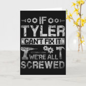Mens If Tyler Can't Fix It We're All Screwed Funny カード (黄色い花)