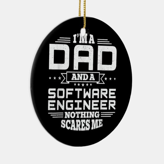 Mens I'mパパとソフトウェアエンジニアなし セラミックオーナメント (右)