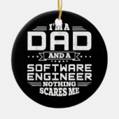 Mens I'mパパとソフトウェアエンジニアなし セラミックオーナメント (正面)