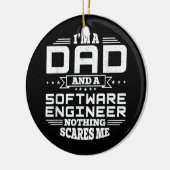 Mens I'mパパとソフトウェアエンジニアなし セラミックオーナメント (左)
