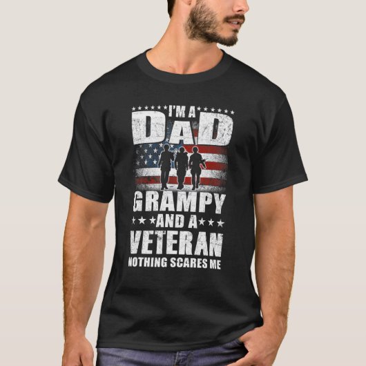 Mens I'm AパパGrampyと退役軍人パパGrampy Gr Tシャツ (正面)