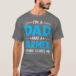 Mens I'm A Dad And A Farmer Funny Father's Day Vin Tシャツ