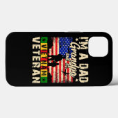 Mens Im a Dad Grandpa And a Vietnam Veteran Dad Fa Case-Mate iPhoneケース (裏面 (横))