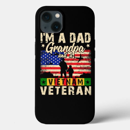Mens Im a Dad Grandpa And a Vietnam Veteran Dad Fa Case-Mate iPhoneケース (裏面)