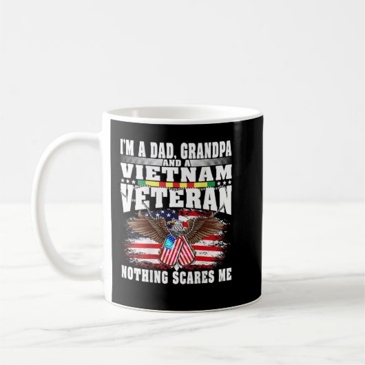 Mens I'm A Dad Grandpa And Vietnam Veteran - Nothi コーヒーマグカップ (左)