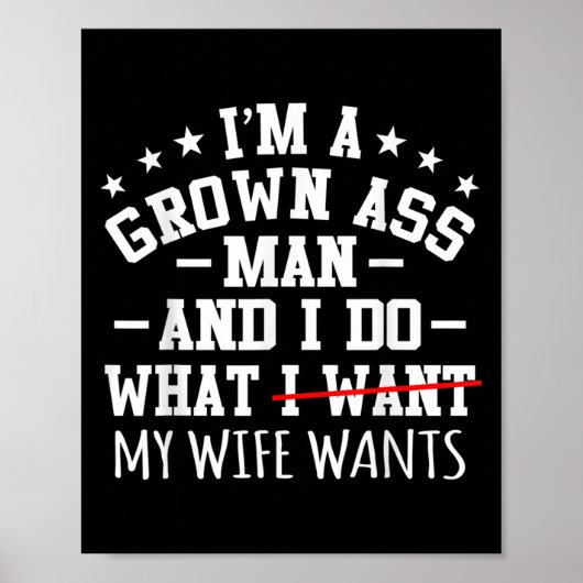 Mens Im A Grown Man おもしろい Iumm Graphic ポスター (正面)