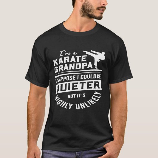 Mens Im A Karate Grandpaたぶん私はクィエになれるだろう Tシャツ (正面)