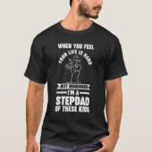 Mens I'm a Stepdad of these kids Stepdad Tシャツ (正面)