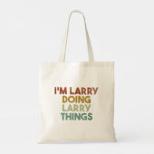 Mens I'm Larry Things おもしろい First Name トートバッグ (裏面)