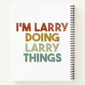 Mens I'm Larry Things おもしろい First Name ノートブック (裏面)