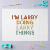 Mens I'm Larry Things おもしろい First Name 薄葉紙 (クラフト)