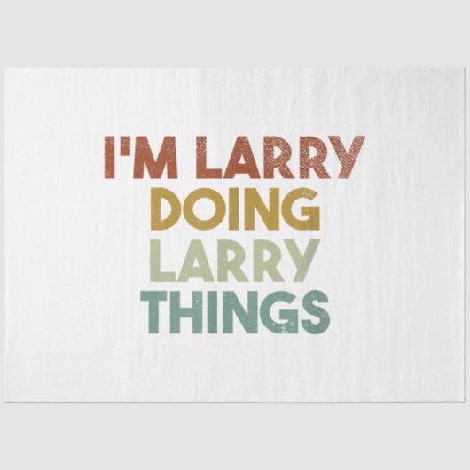 Mens I'm Larry Things おもしろい First Name 薄葉紙 (正面)