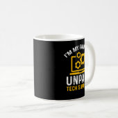Mens Im My Familys Unaged Tech Support おもしろい Compu コーヒーマグカップ (正面右)