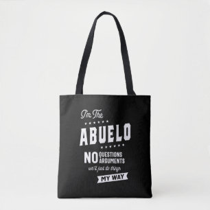 Mens I'm the Abuelo No Questions トートバッグ