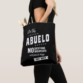 Mens I'm the Abuelo No Questions トートバッグ (クローズアップ)