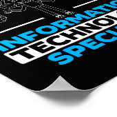 Mens Information Technology Specialist Computer ポスター (角)