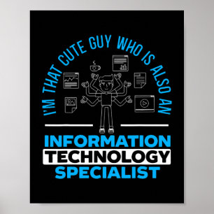 Mens Information Technology Specialist Computer ポスター
