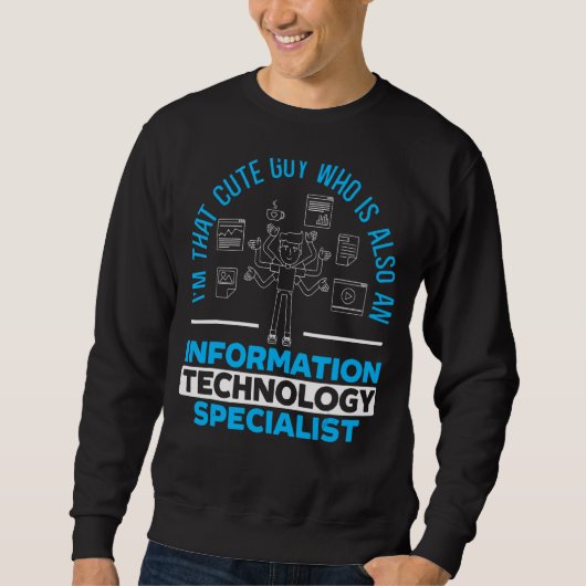 Mens Information Technology Specialist Computer Jo スウェットシャツ (正面)