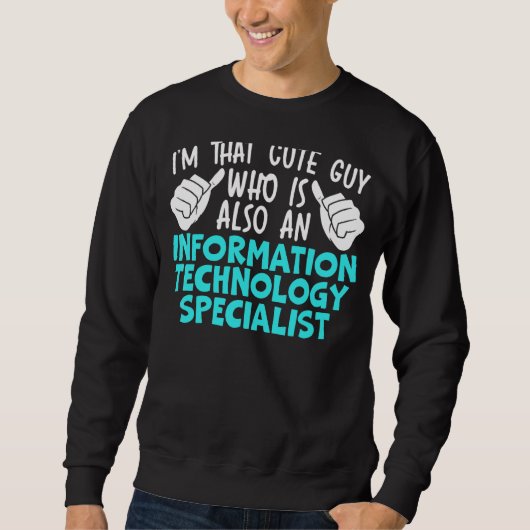 Mens Information Technology Specialist Computer Jo スウェットシャツ (正面)