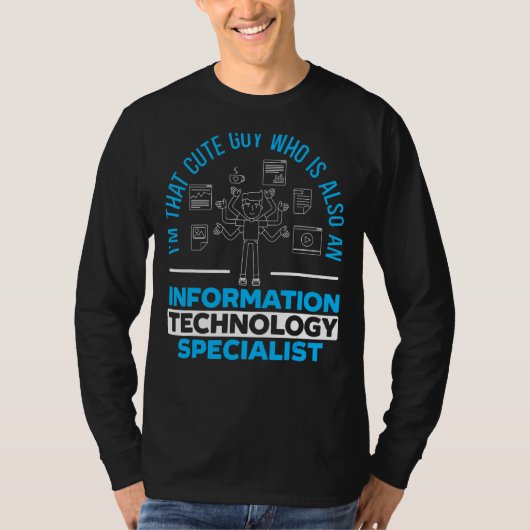 Mens Information Technology Specialist Computer Jo Tシャツ (正面)