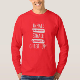 MEN'S INHALE AND EXHALE CHEER UP ロングスリーブTシャツ Tシャツ
