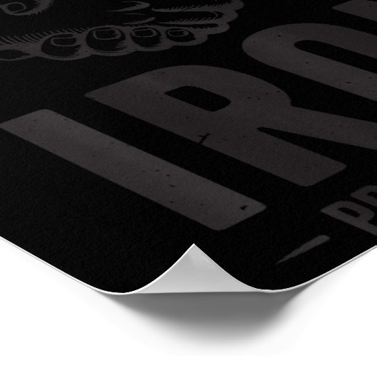 Men's Iron Sharpens Iron Proverbs 27 7 Christian G ポスター (角)