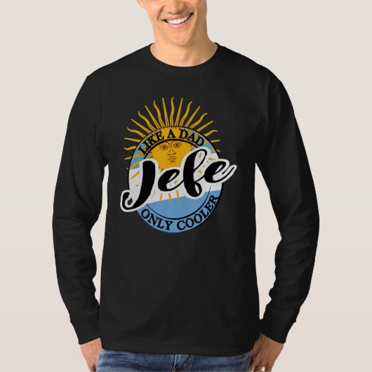 Mens Jefe Dad in Spanish Argentina Tシャツ (正面)