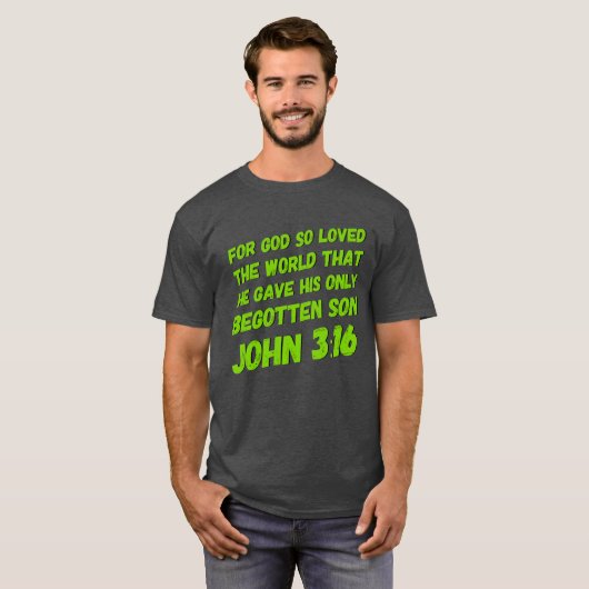 Men's John 3:16 Tシャツ (正面フル)