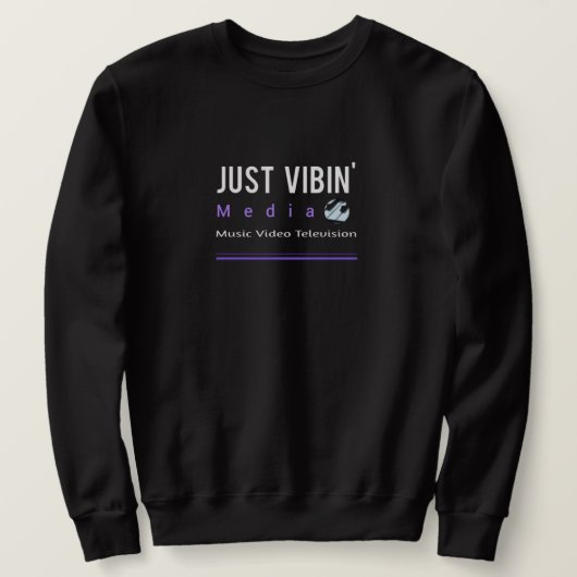 Men's Just Vibin' Media Sweatshirt スウェットシャツ (デザイン正面)