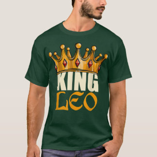 Mens King Leo Zodiac Birthday Horoscope Astrology  Tシャツ