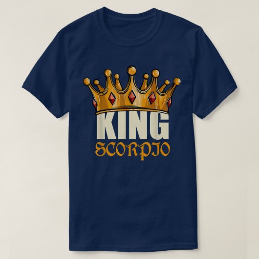 Mens King Scorpio Zodiac Birthday Horoscope Astrol Tシャツ (デザイン正面)