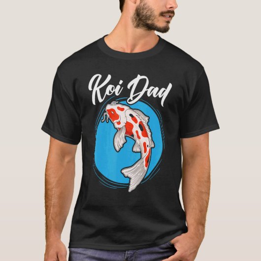 Mens Koi Dad Japanese Koi Carp Nishikigoi Fish Fat Tシャツ (正面)