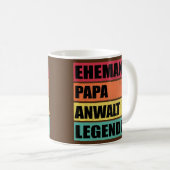 Mens Lawyer Dad Legend Husband Wedding Father's コーヒーマグカップ (正面右)