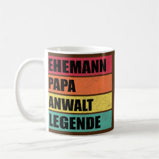 Mens Lawyer Dad Legend Husband Wedding Father's コーヒーマグカップ