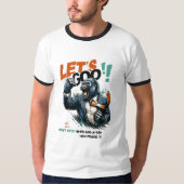 MEN'S LET'S GOO LESSONS LEARN RINGER T SHIRT  Tシャツ (正面)