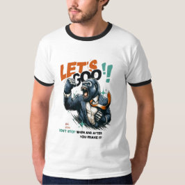 MEN'S LET'S GOO LESSONS LEARN RINGER T SHIRT  Tシャツ