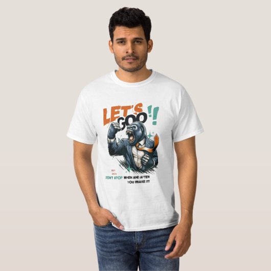 MEN'S LET'S GOO LESSONS LEARN VALUE Tシャツ (正面フル)