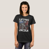 Mens Lifting Like Lincoln Bodybuilding Bro US Gym Tシャツ (正面フル)