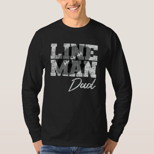 Mens Lineman Dad Football Player Matching Family Tシャツ (正面)