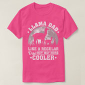 Mens Llama Dad Like A Regular Dad Funny Llama Fath Tシャツ (デザイン正面)