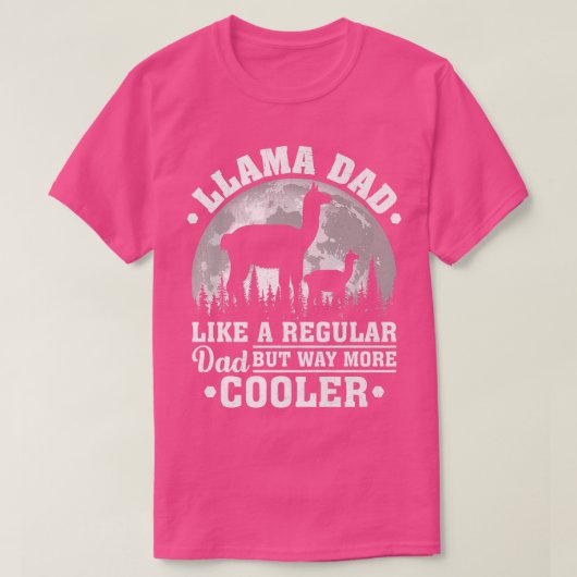 Mens Llama Dad Like A Regular Dad Funny Llama Fath Tシャツ (デザイン正面)