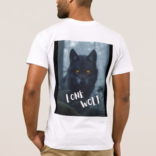 mens(lone wolfデザイン) tシャツ (裏面)