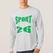 Men's Long Sleeve Shirt ash  SPORT 26 Tシャツ (正面)