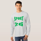 Men's Long Sleeve Shirt ash  SPORT 26 Tシャツ (正面フル)