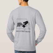 Men's Long Sleeve Tee Shirt logos Bea-Streaming Tシャツ (裏面)