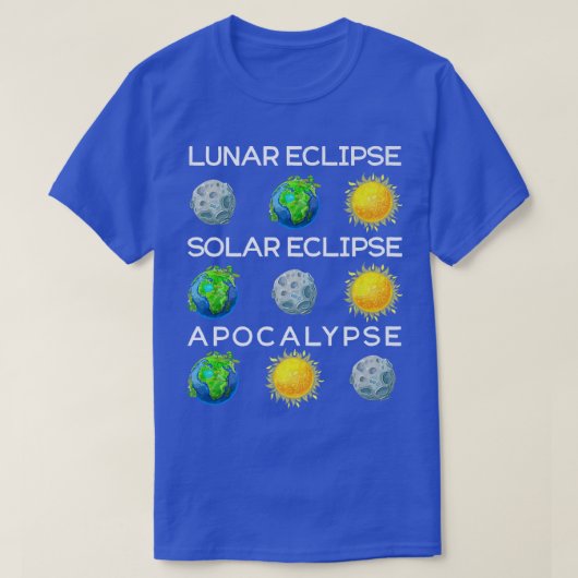 Mens Lunar Eclipse Solar Eclipse Apocalypse Scienc Tシャツ (デザイン正面)