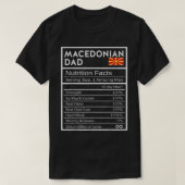 Mens Macedonian Dad Nutrition Facts National Pride Tシャツ (デザイン正面)