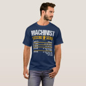 Mens Machinistおもしろい Hourly Rate Engineドライバ Tシャツ (正面フル)