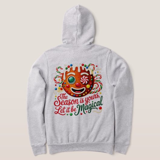 Men's Magical Gingerbread Cozy Christmas Pullover  パーカ (レイダウン裏面)